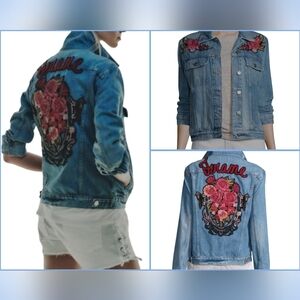 Frame Denim Rose Water Jean Jacket Size Small